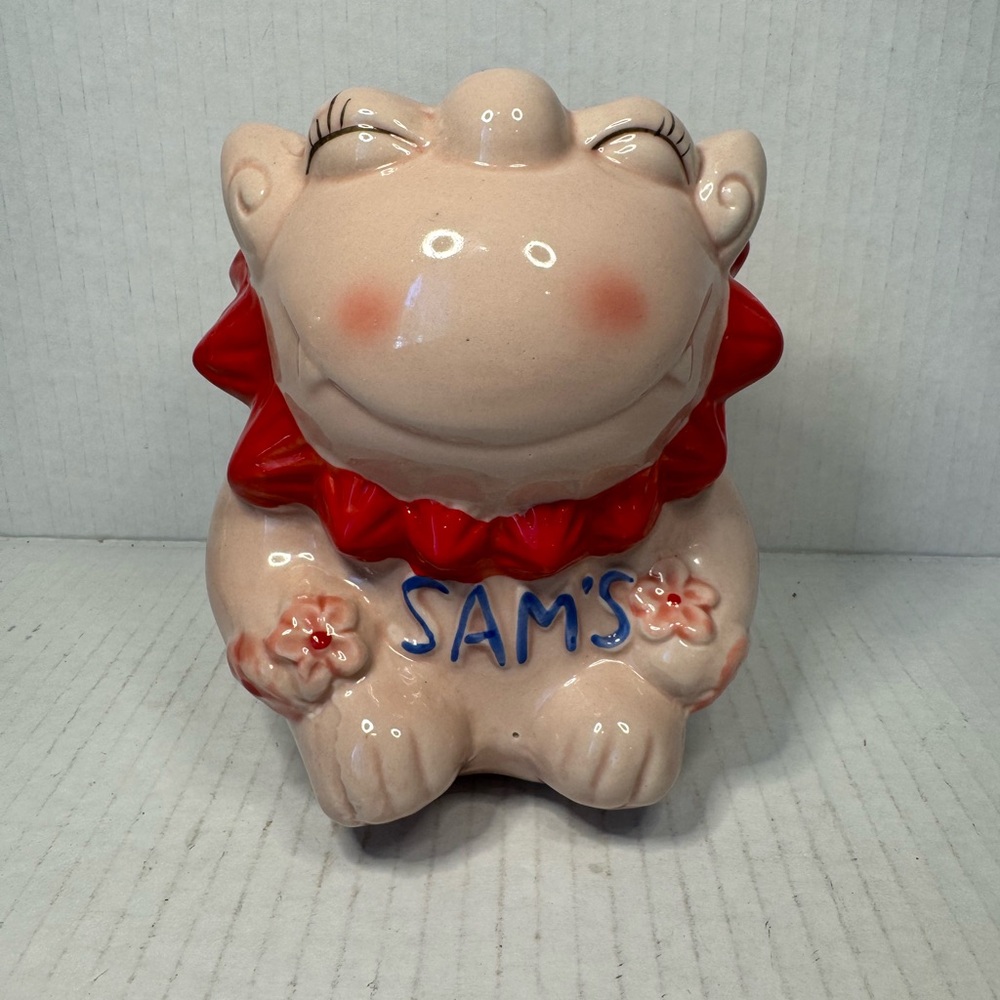 Vtg Sams Restaurant Ryukyu Islands Okinawa Japan Lion Fu Dog Tiki Mug Cup 5"